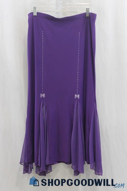 Solar Women's Purple Long Skirt SZ XL