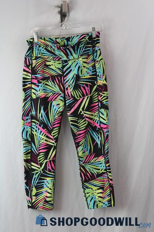 Athletic Works Women's Black Multicolored Leggings Sz M