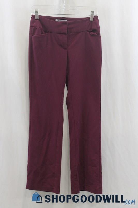 White House Black Market Women's Eggplant Purple Dress Pant SZ 00