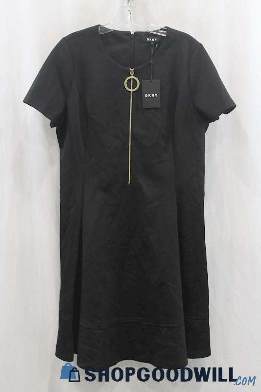 NWT DKNY Women's Black Tunic Dress SZ 16