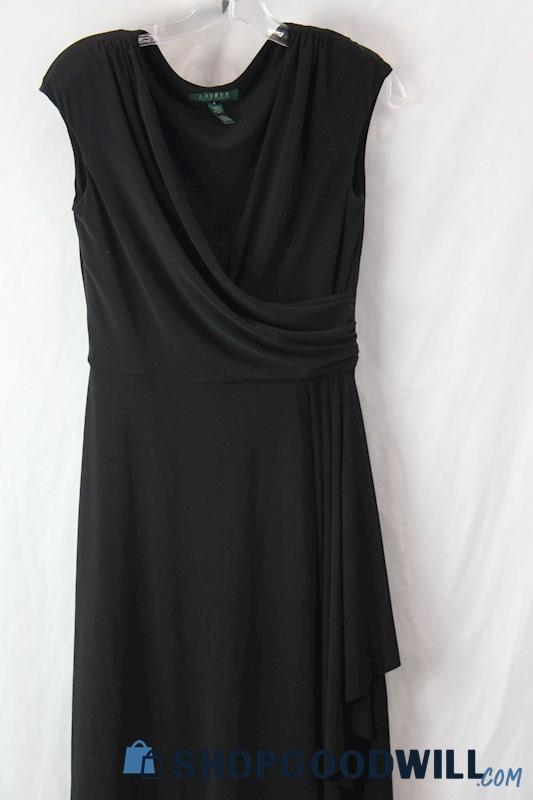 Ralph Lauren Women's Black Wrap Dress Sz 6