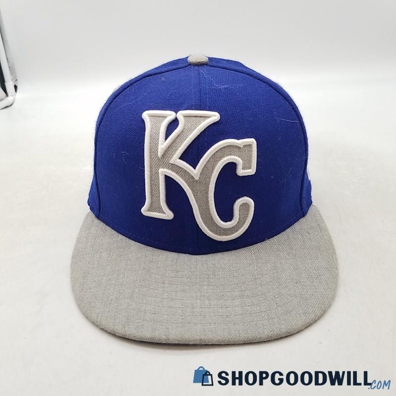 MLB Kansas City Royals New Era 59Fifty Genuine Merch Gray/Blue Fitted Hat 7