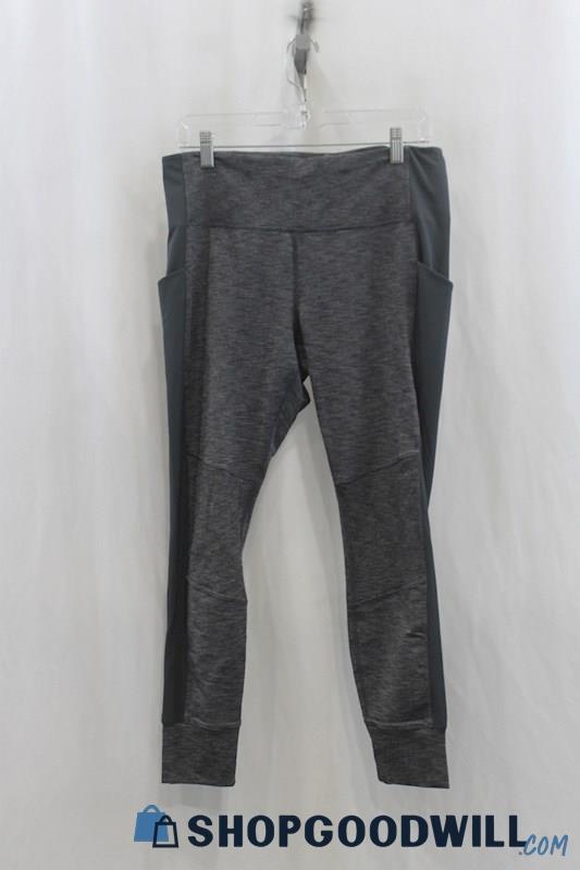 Athleta Womens Heather Charcoal Joggers Sz L