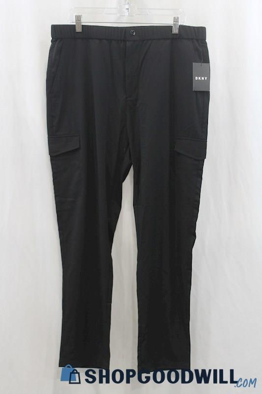 NWT DKNY Womens Black Cargo Dress Pants Sz L