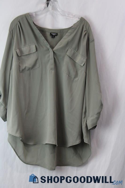 Torrid Women's Green Blouse Sz 3