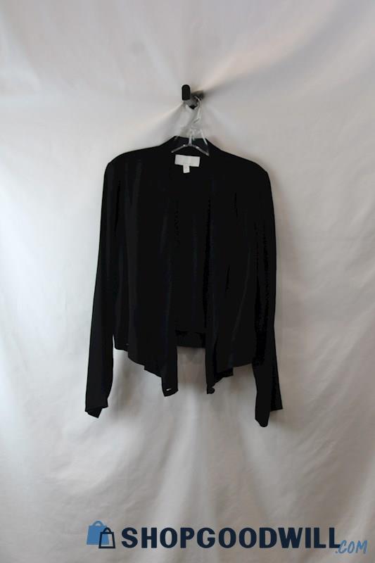 Anthropology Women's Black Cover Up Cardigan Shirt SZ 4 