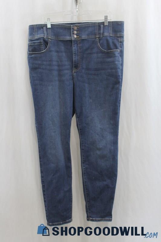 Lane Bryant Women's Blue Wash Skinny Ankle Jean SZ 18