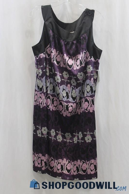 NWT D By Women's Black/Purple Tank Dress SZ 16