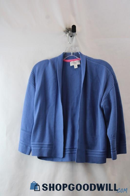 Bridgehampton Isaac Mizrahi Women's Blue Open Knit Shrug Sweater SZ S