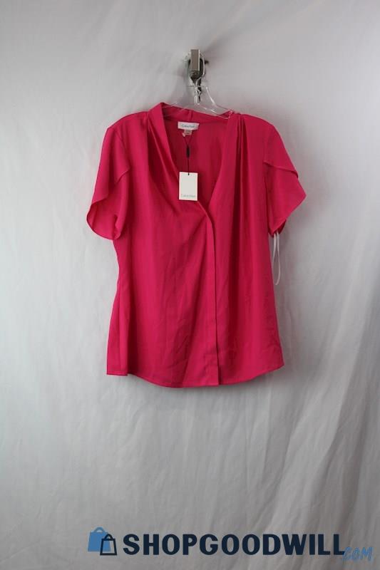 NWT Calvin Klein Women's Pink Blouse Sz L