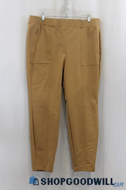 NWT Lane Bryant Womens Light Brown Ankle Pull-On Pants Sz 16