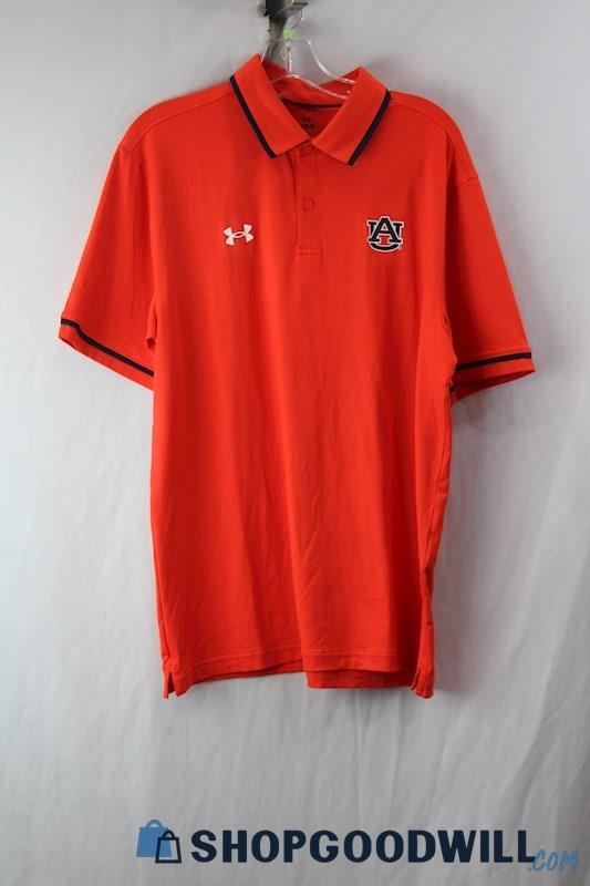 Under Armour Men's Red University of Auburn Collar Shirt Sz L