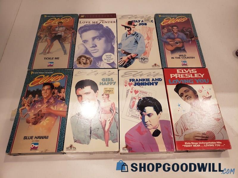 Set Of 8 Elvis Presley VHS Tapes