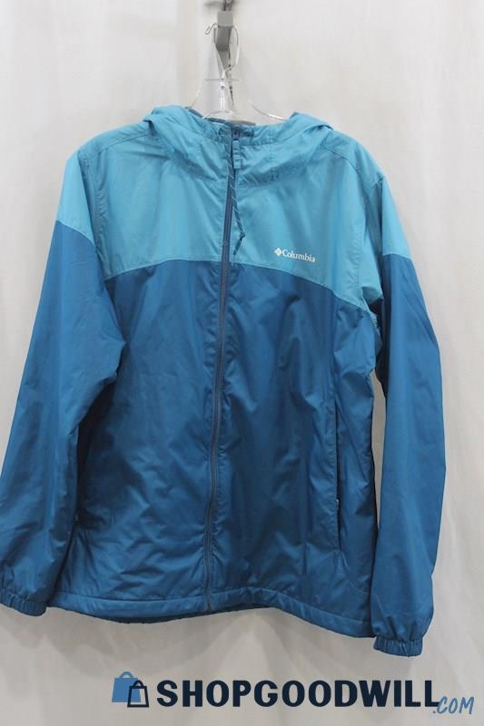 Blue Columbia Men's Blue Color Block Windbreaker SZ L