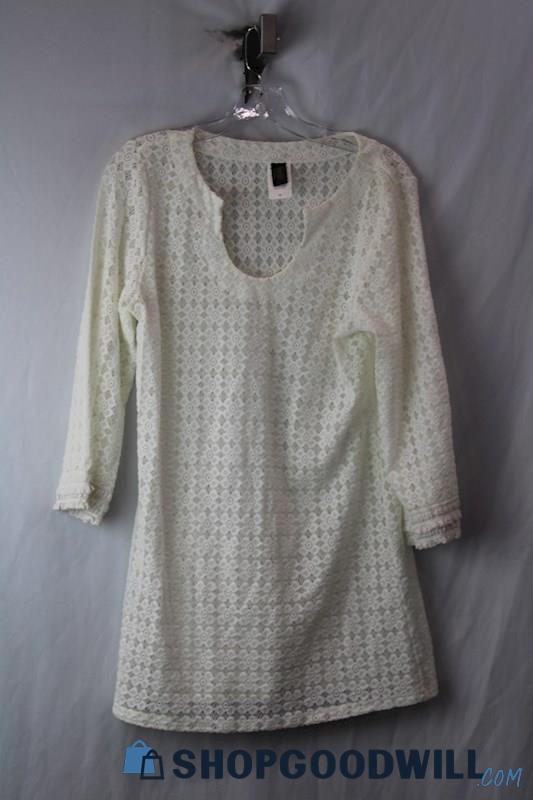 Laundry Women's White Cover-Up Dress Sz M