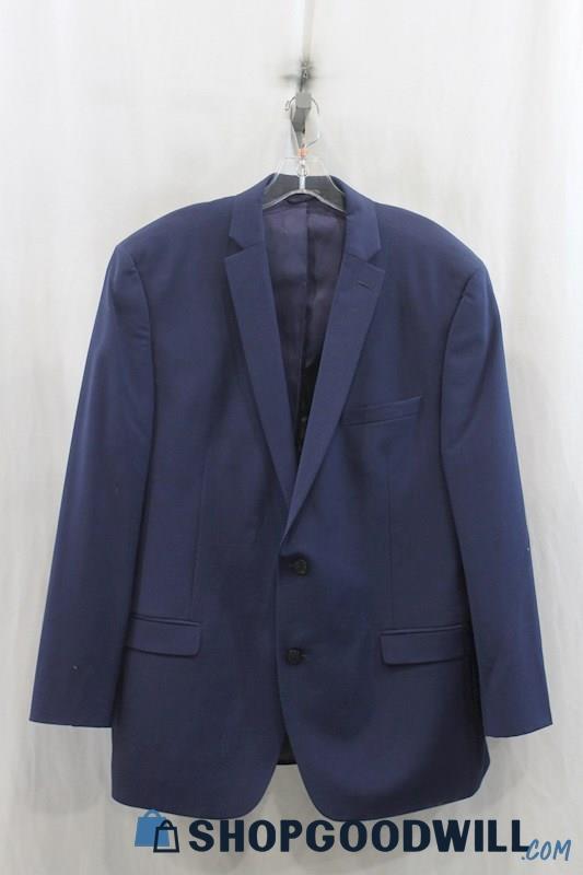 Bar III Mens Navy Wool Blend Blazer Sz 46R