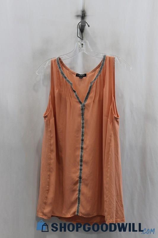 Lane Bryant Womens Coral Tank Blouse Sz 14/16