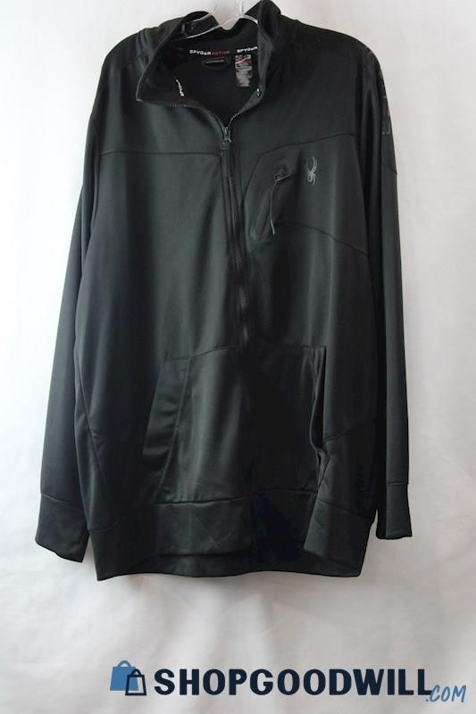 Spyder Men's Black Full Zip Jacket SZ 2XL