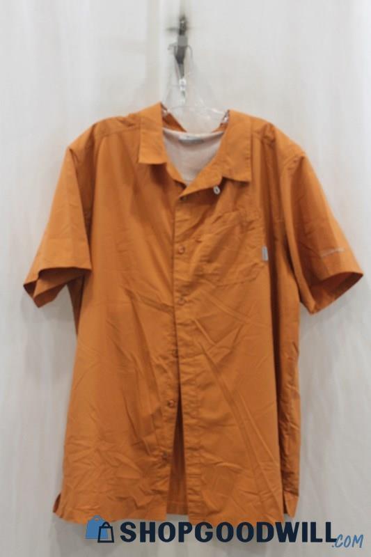 Columbia Woman's Orange Button Up sz XXL