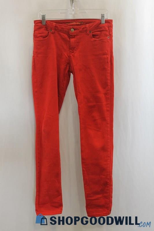 Michael Kors Womens Red Skinny Jeans Sz 4