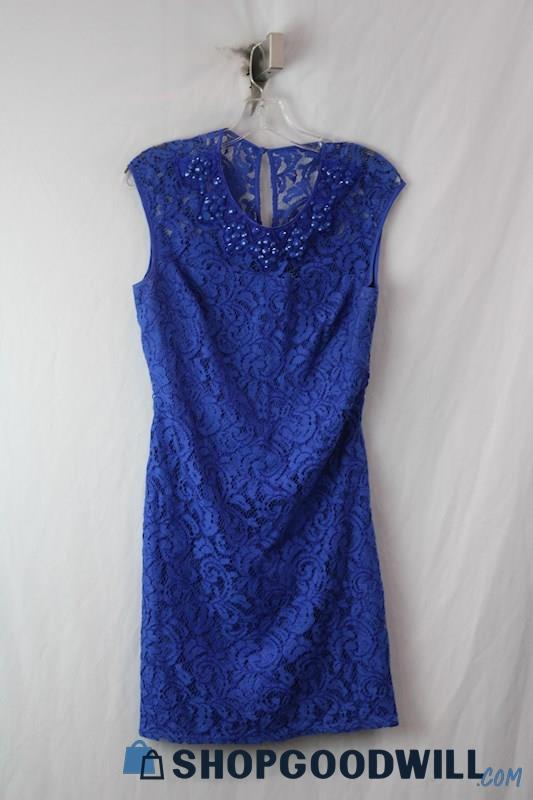 Black Saks Fifth Ave Women's Blue Lace Dress SZ 6