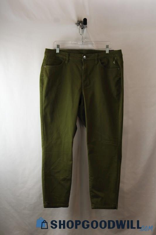 NWT Lane Bryant Women's Sage Green Skinny Ankle Fitted Pant 18