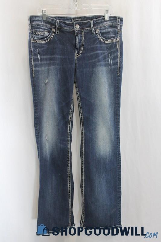 Silver Jeans Women's Blue Wash Slim Boot Jean SZ 32x33