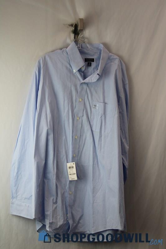 NWT Club Room Men's Blue Button-Up Shirt Sz 18T