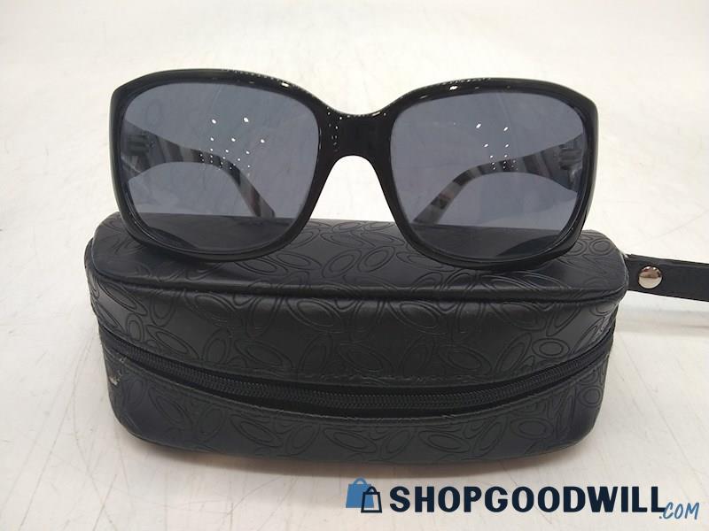 Oakley Discreet Black Plastic Oversized Frame Sunglasses & Case