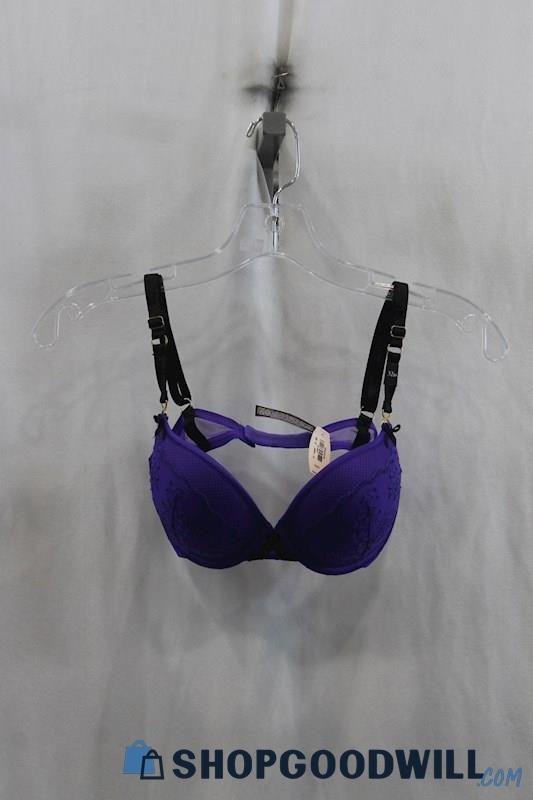 NWT Victoria's Secret Womens Purple Lace Pushup Bra Sz 32D