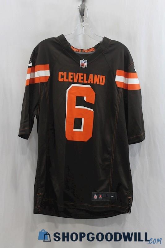 NFL Men's Brown/Orange Cleveland Mayfield #6 Football Jersey SZ L