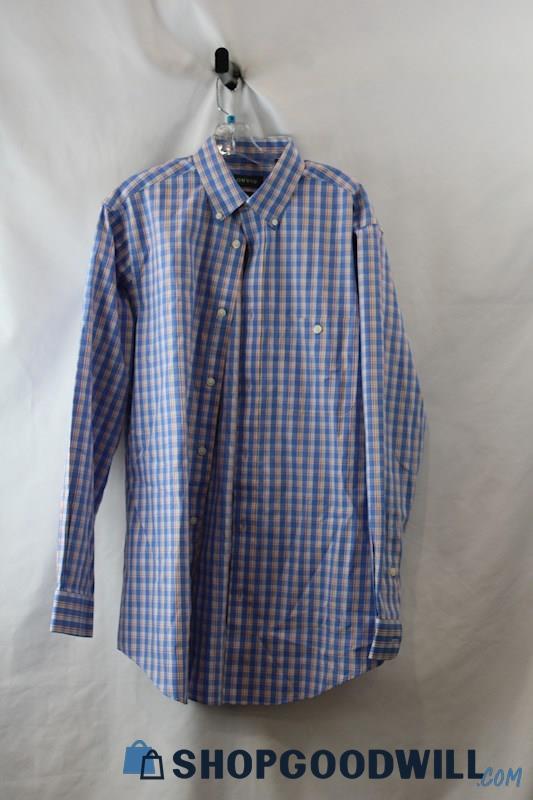 Orvis Men's Blue/Multicolor Button Up sz MT