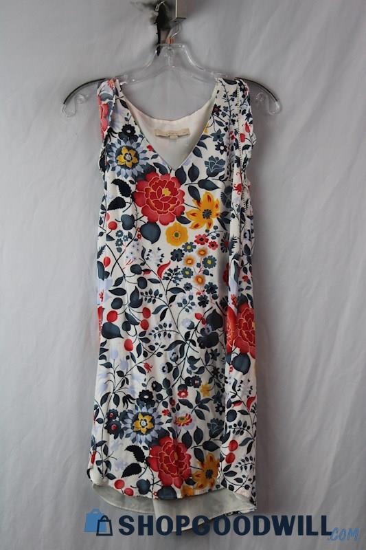 Loft Women's White/Red Tank Dress SZ SP