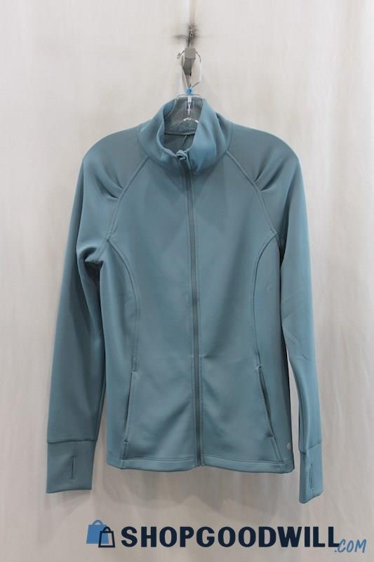 Apana Womens Steel Blue Full Zip Sweater Sz M