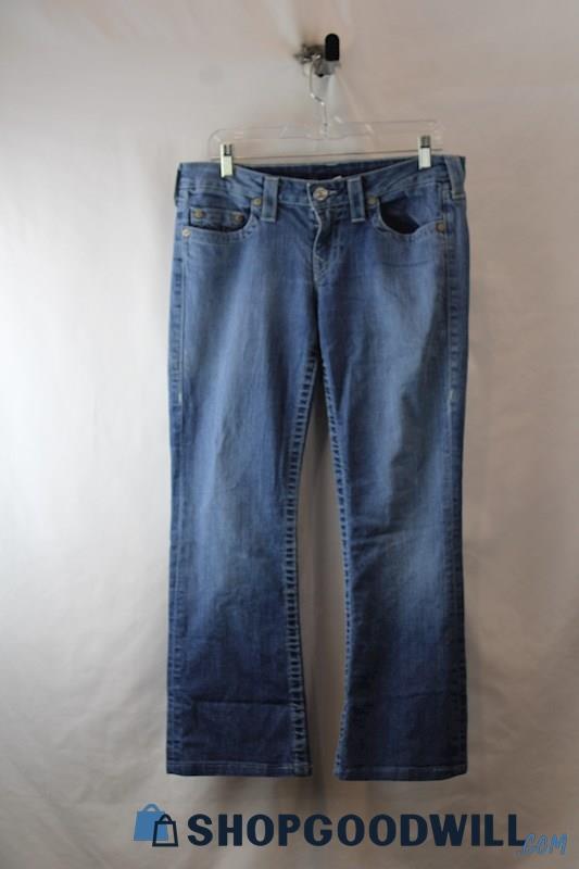 True Religion Women's Blue Straight Leg Pant SZ 31