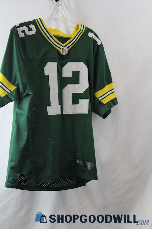 NFL Men's WI Packers #12 Rodgers Green & Yellow Football Jersey Shirt SZ XS 40