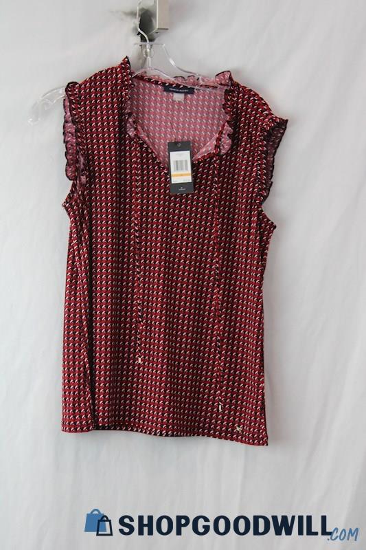 NWT Tommy Hilfiger Women's Red Blouse Sz SP