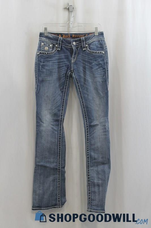 Rock Revival Women's Blue Wash Bootcut Jean SZ 27