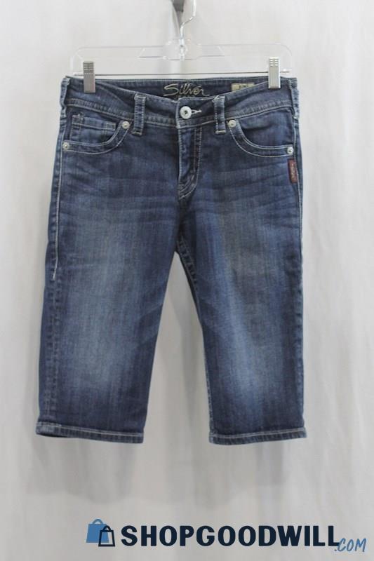 Silver Jeans Women's Blue Wash Bermuda Short SZ 27