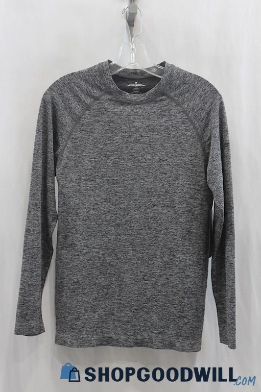 NWT Fabletics Women's Heather Gray Pullover Long Sleeve Shirt SZ XS