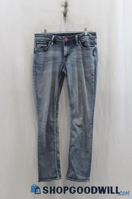 Silver Jeans Womens Blue Washed Skinny Jeans Sz 31x32