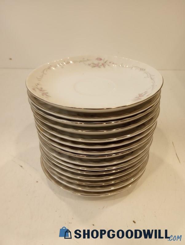 Vintage 15pc Gold Standard Genuine Porcelain China Small Plates