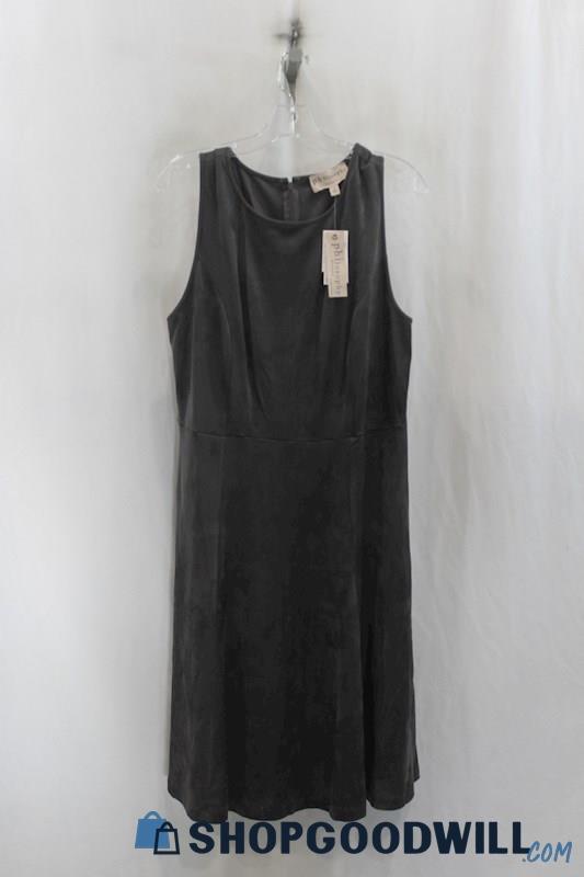 NWT Philosophy Womens Dark Gray Suede Tank Dress Sz 12