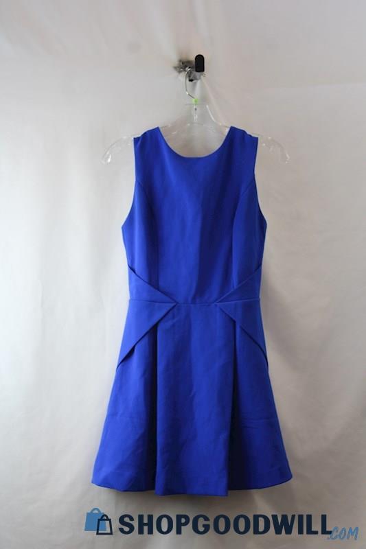 Adelyn Rae Women's Royal Blue Ponte Front Cross Detail Dress SZ XS