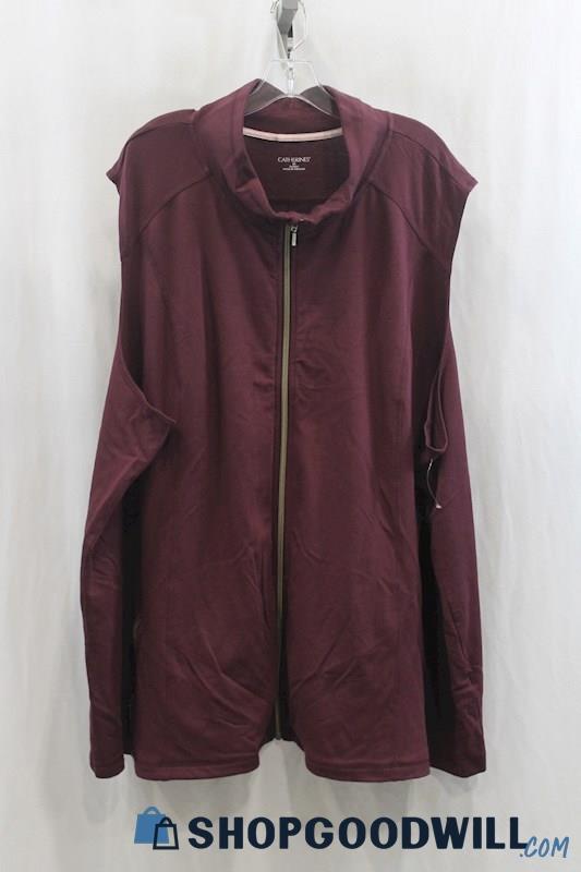 Catherine's Women's Dark Maroon Full Zip Tank Shirt SZ 5X