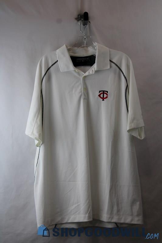 Nike Men's White MN Twins Performance Polo SZ XL