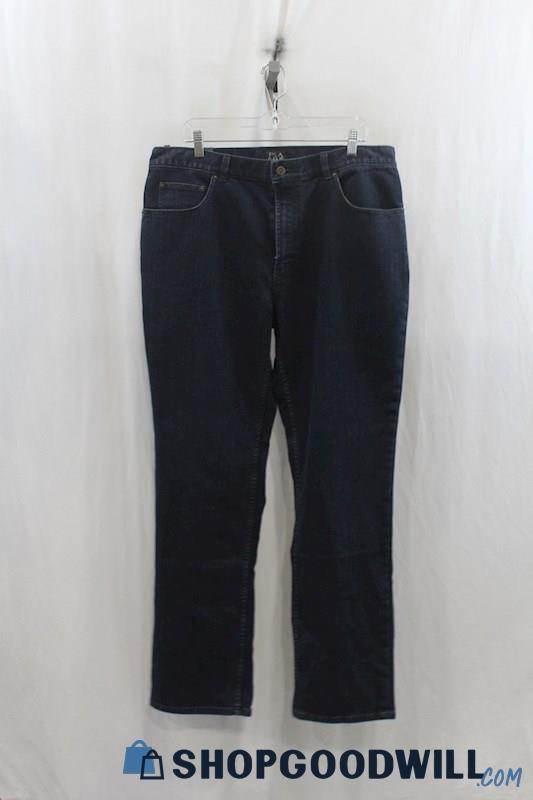 NWT Jos A Bank Mens Dark Blue Slim Boot Jeans Sz 38x34