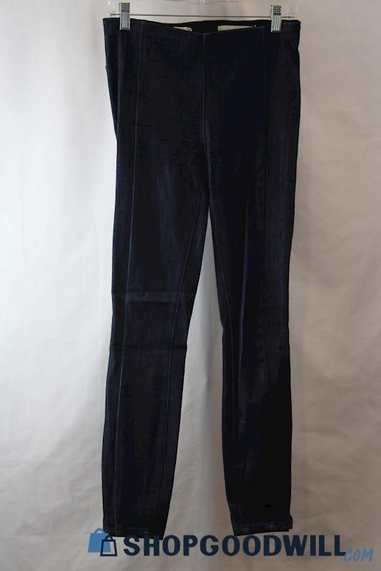 Anthropologie Women's Dark Wash High-Rise Pull-On Skinny Jeggings sz 27