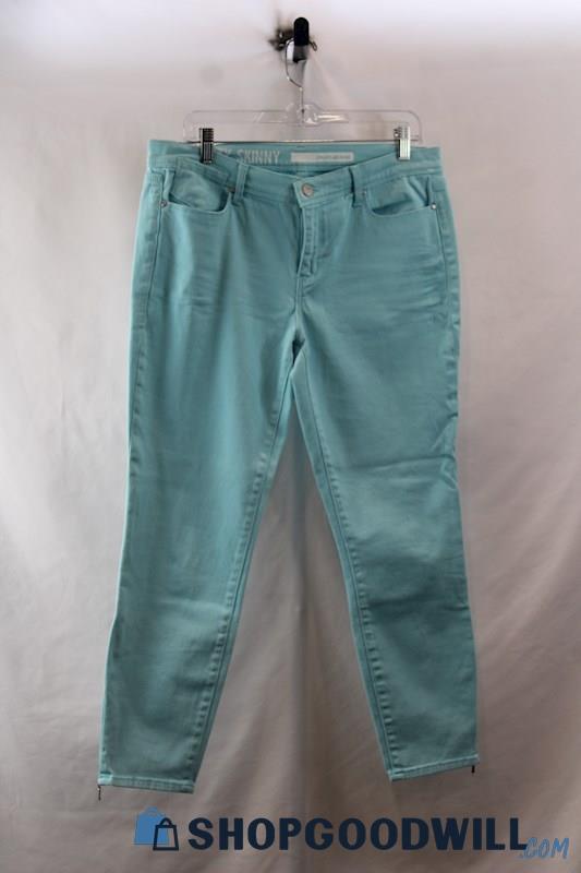 DKNY Jean Women's Light Blue Skinny Zip Ankle Jean SZ 12