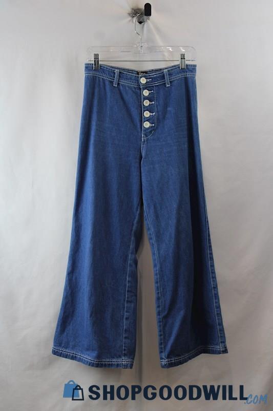 BDG Women's Blue Button Fly Wide Leg Jean SZ 26